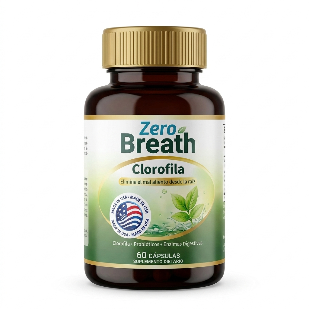 Frasco de Zero Breath de 60 cápsulas, hecho en EE.UU.